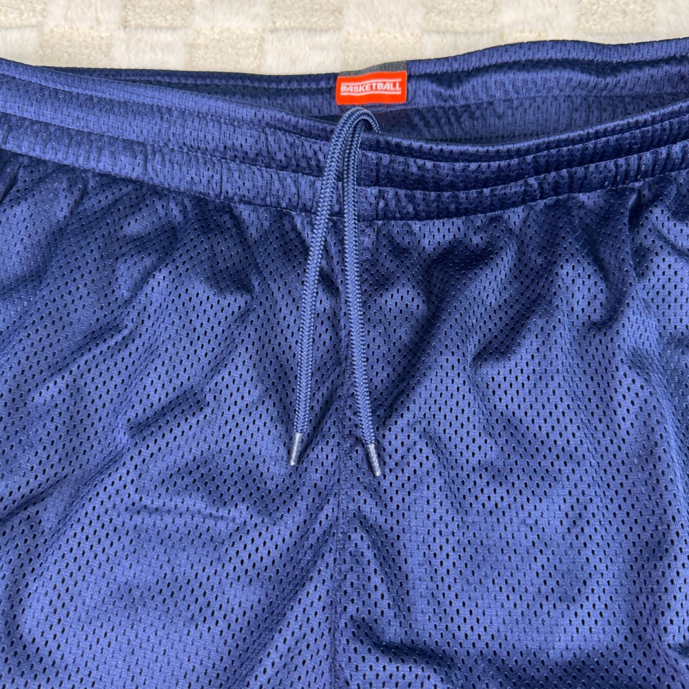 Adidas‎ Basketball Mesh Pants XL 4XO Navy Blue White Stripe Athletic Drawstring - Picture 8 of 12